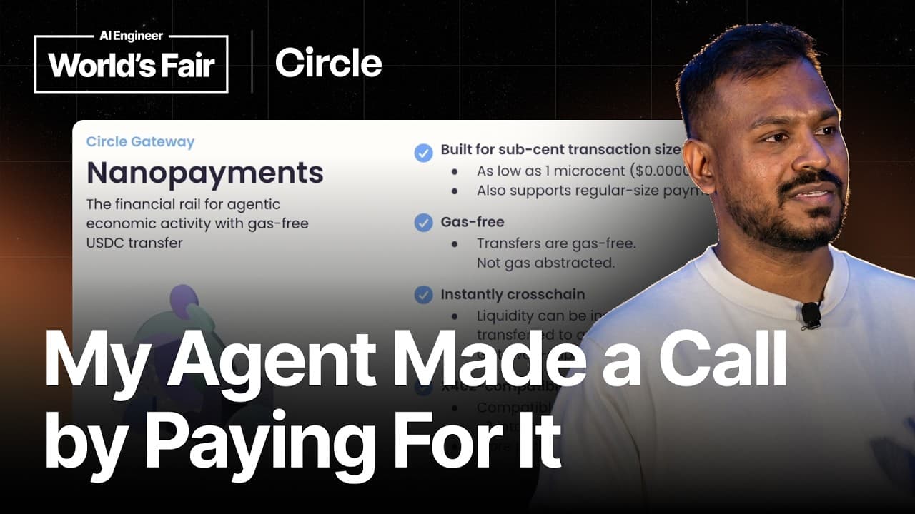 Why Your AI Agent Needs a Wallet: USDC and Nanopayments — Harshal Bhangale, Circle